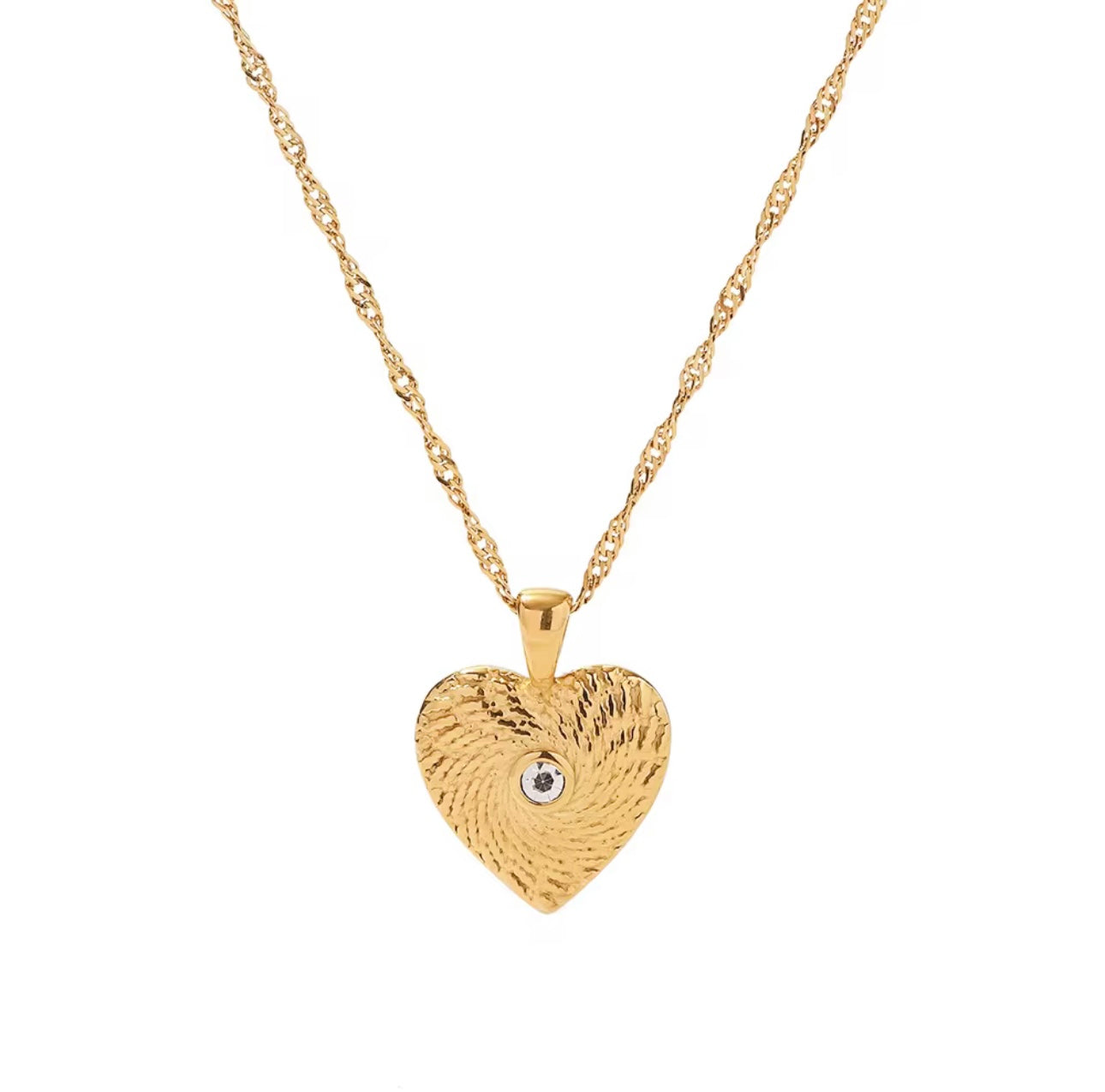 Diamond Heart Love Pendant Necklace