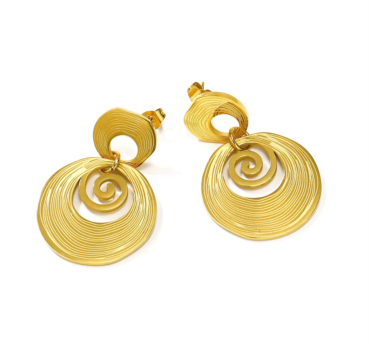 Greek Spiral Statement Earrings