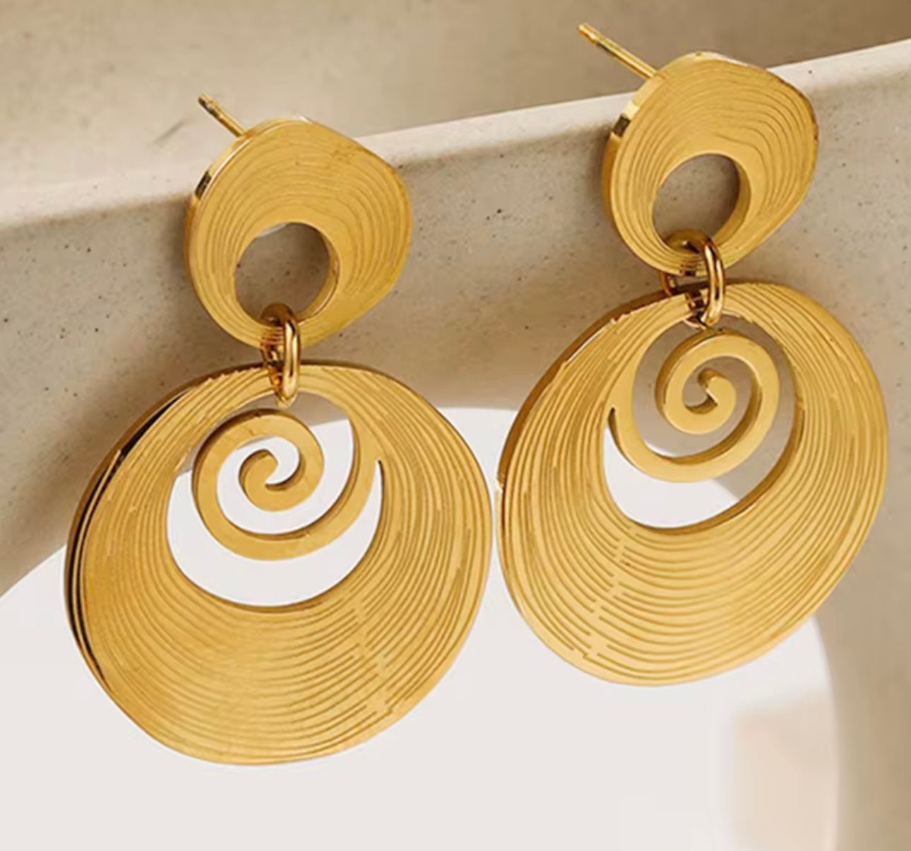 Greek Spiral Statement Earrings