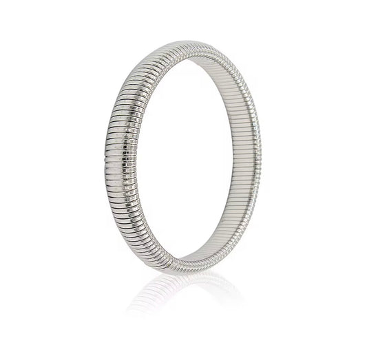Cobra Silver Bangle Bracelet