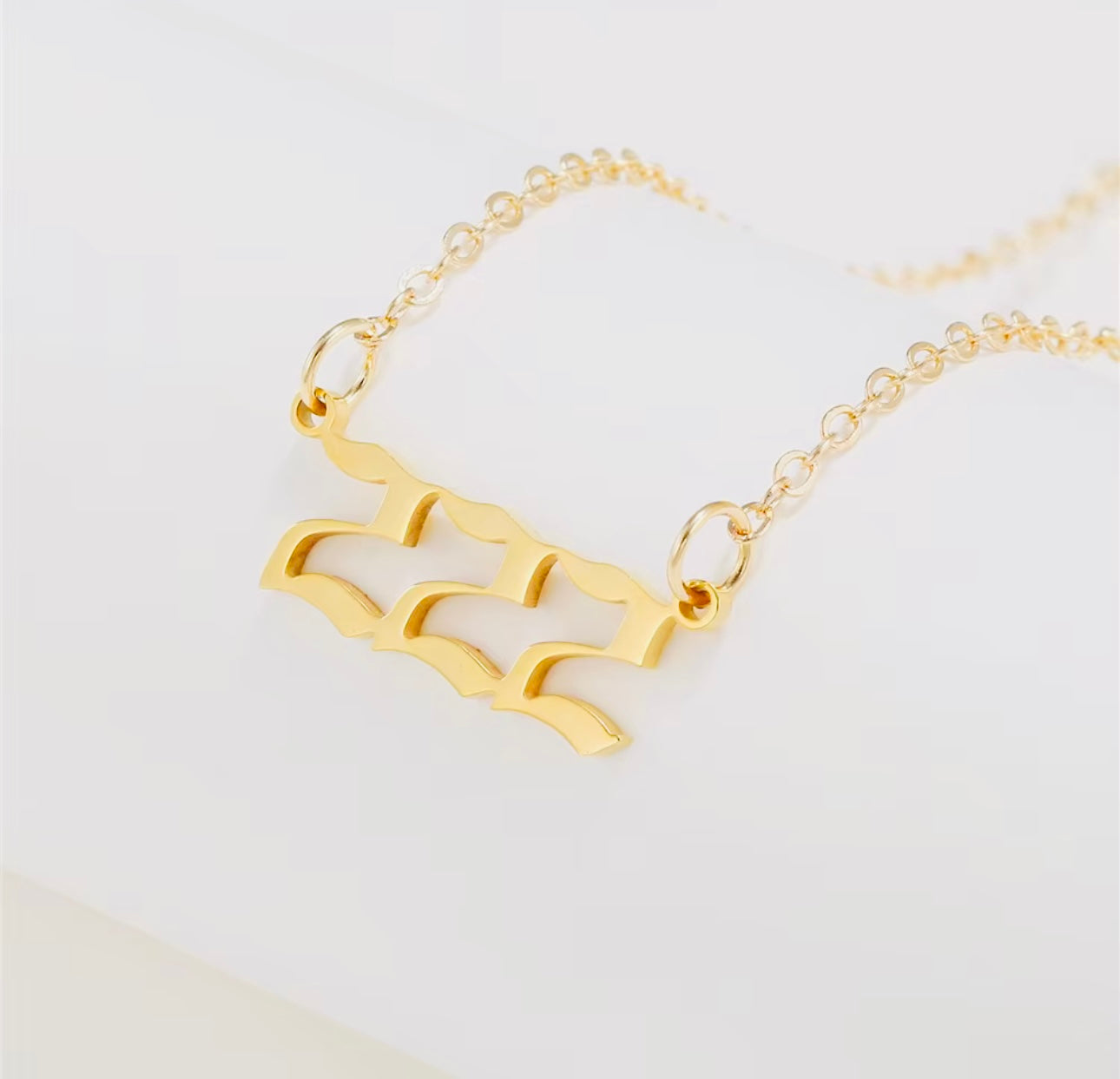 Angel Lucky Number Gold Pendant Necklace