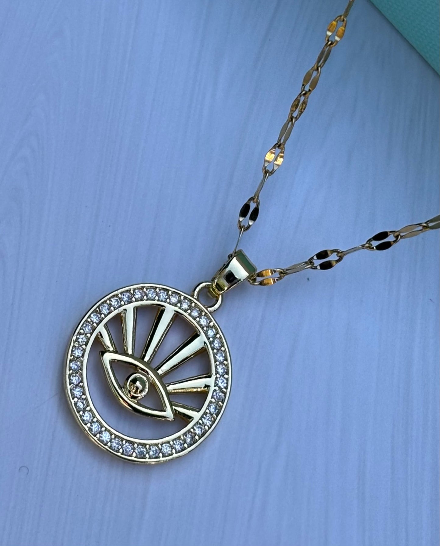 All Seeing Evil Eye Pendant Necklace