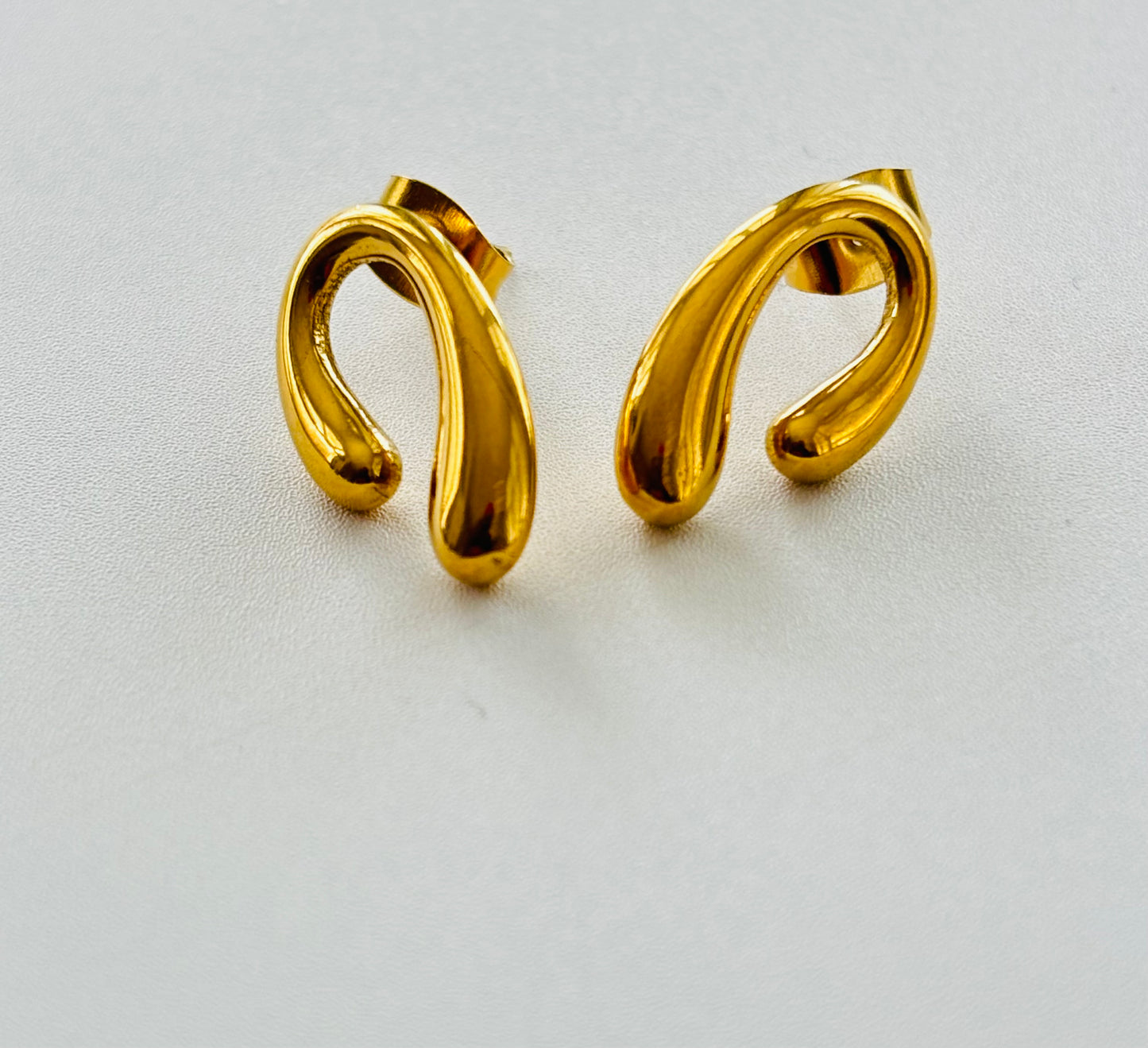 Asymmetrical Loop 18K Gold-Plated Earrings