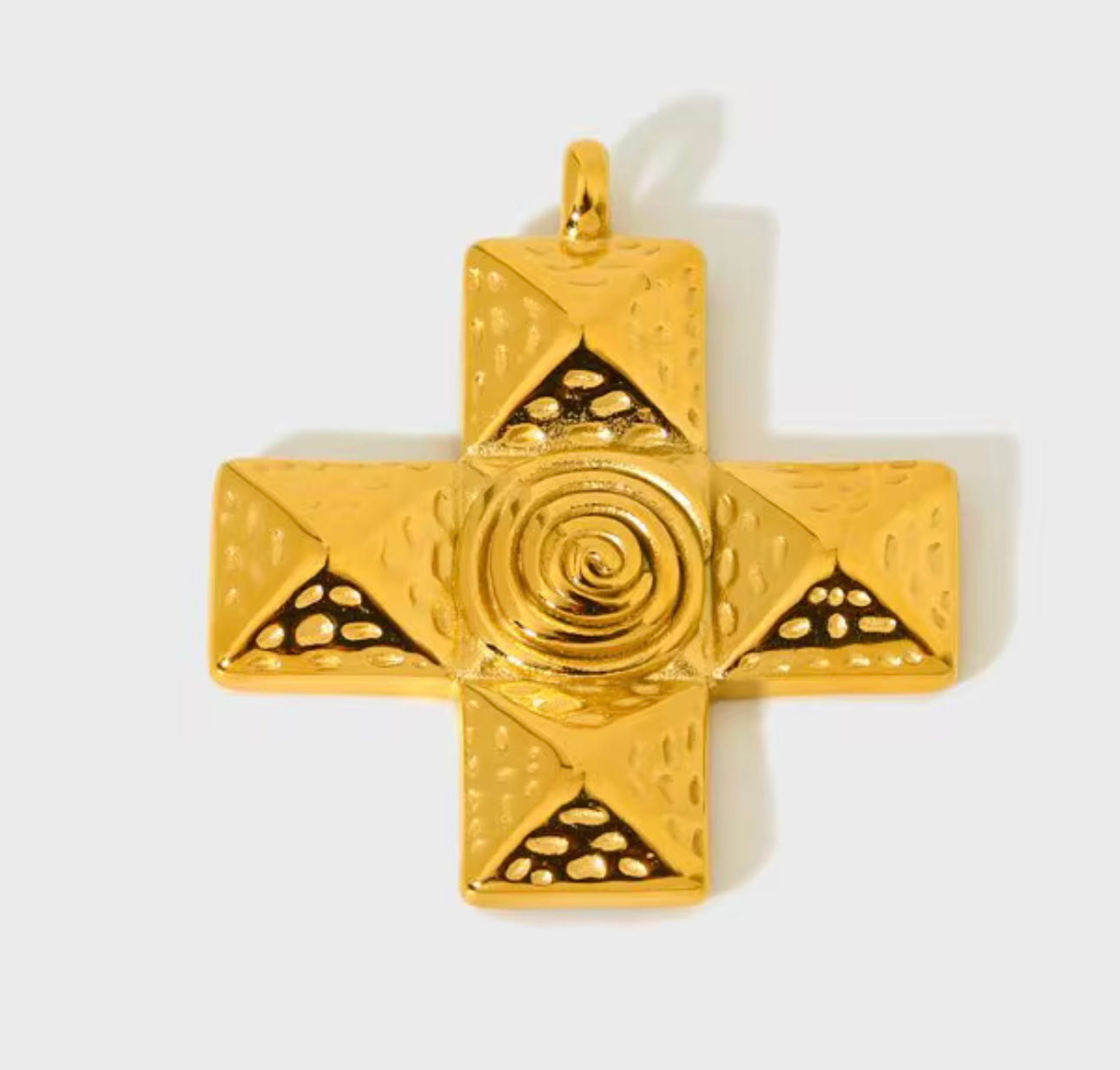 Genesis Statement Cross Charm Pendant