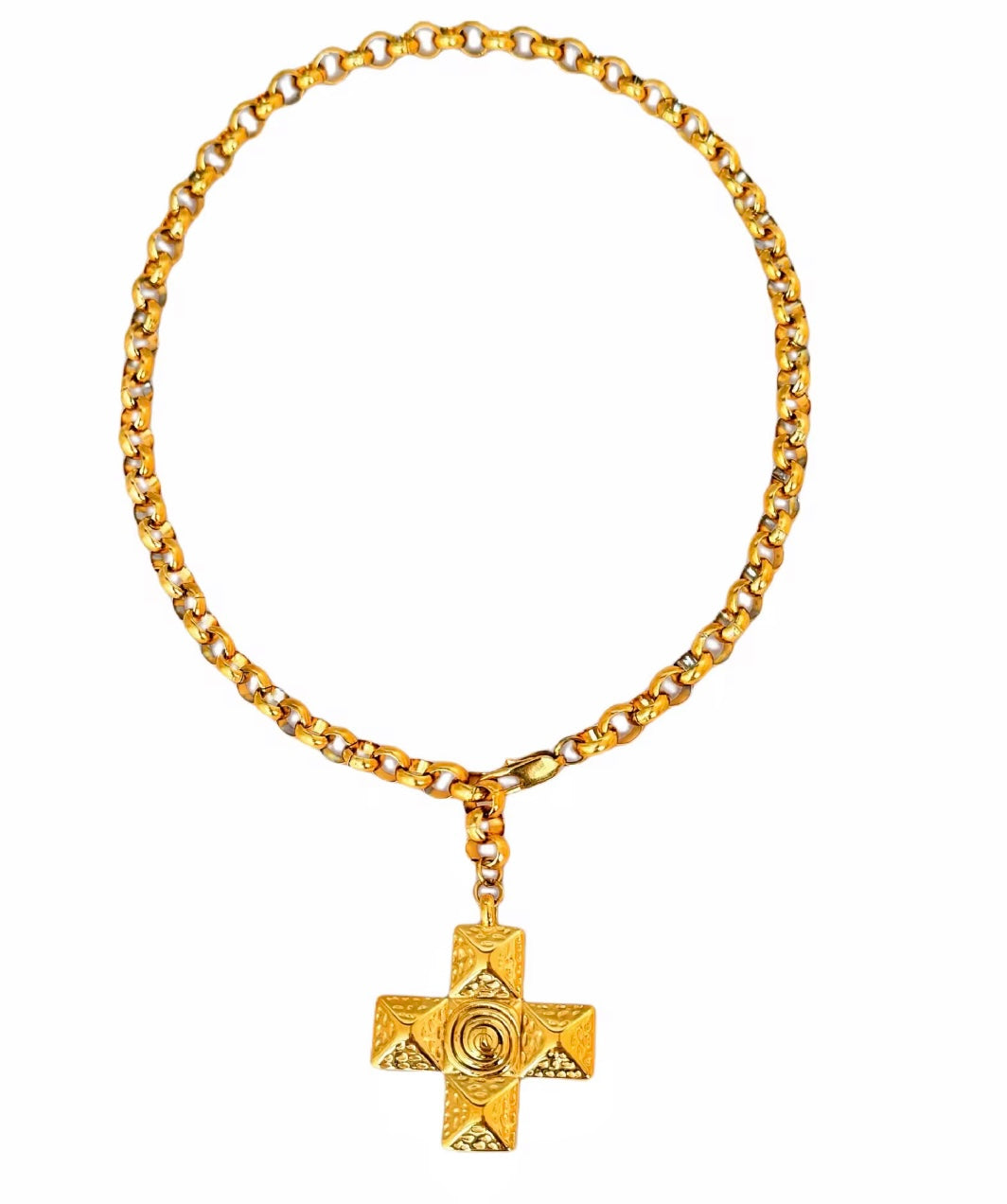 Genesis Statement Cross Charm Pendant