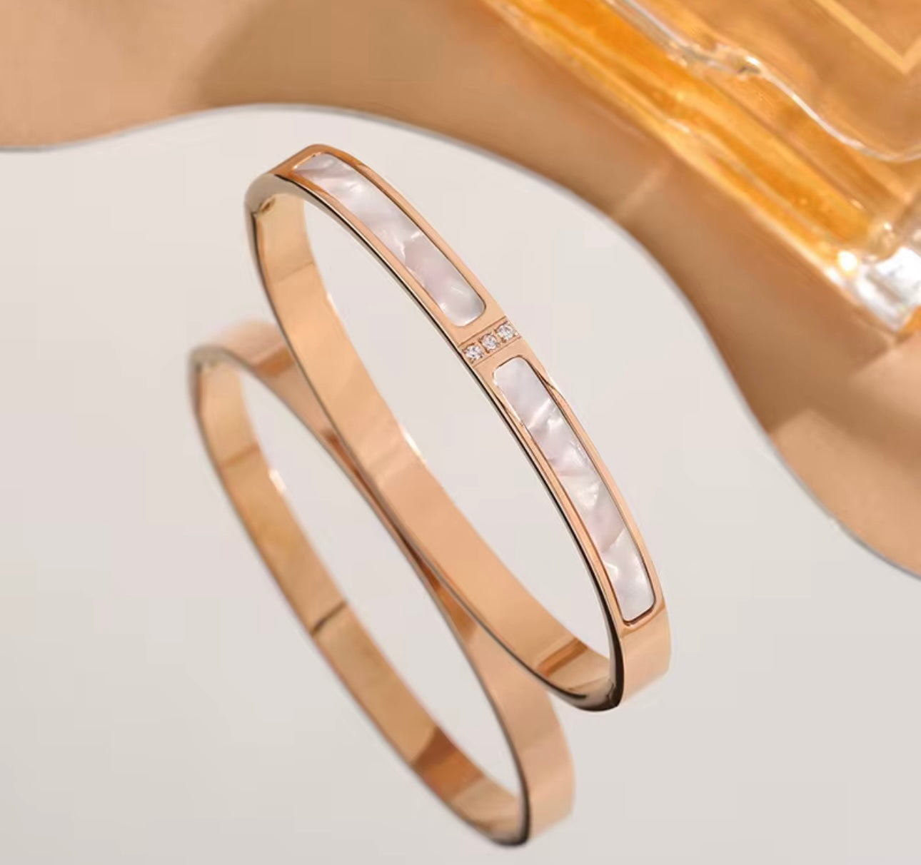 Glow Bangle Bracelet - Rose Gold