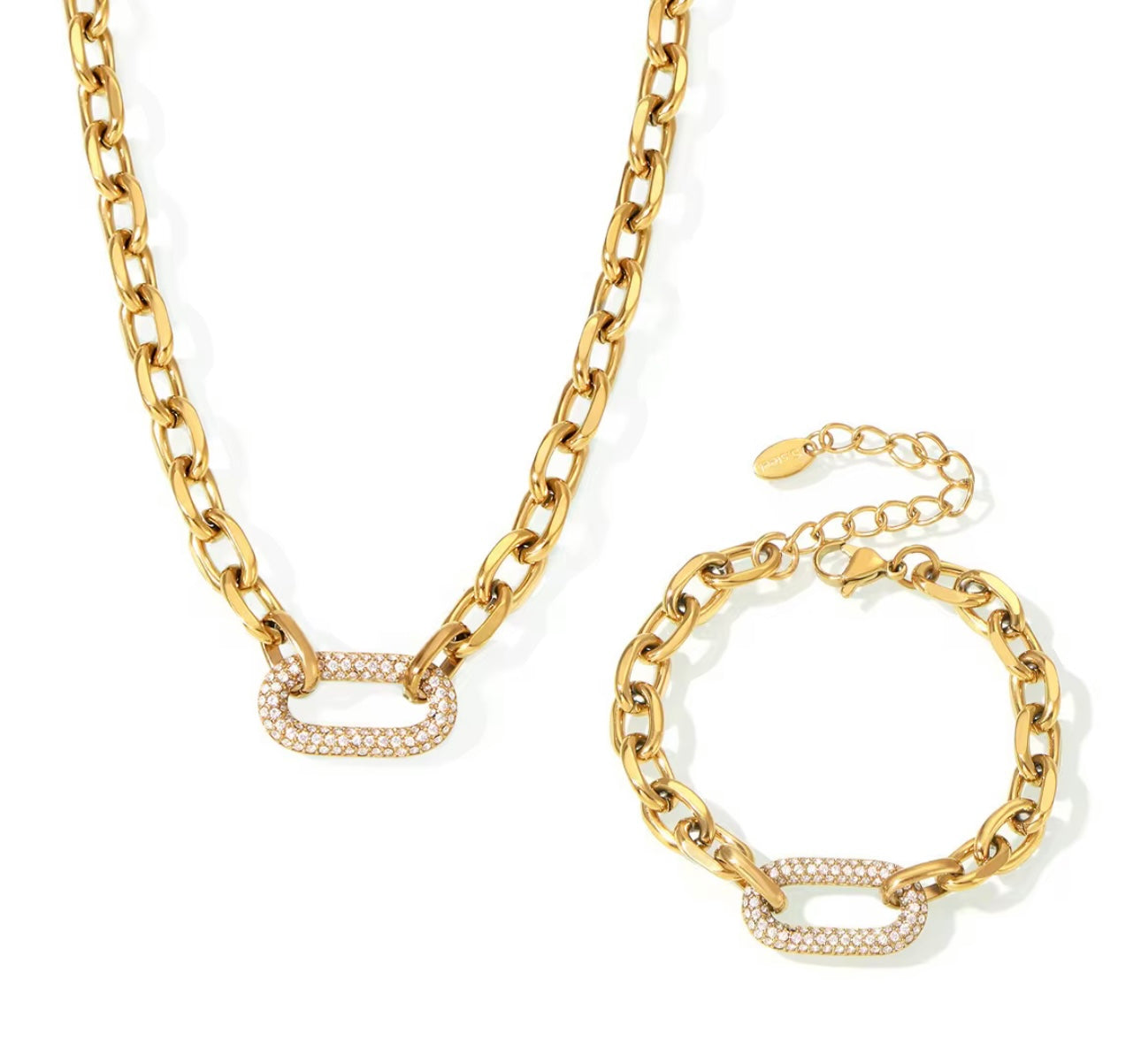 Alexa Link Gold Statement Bracelet