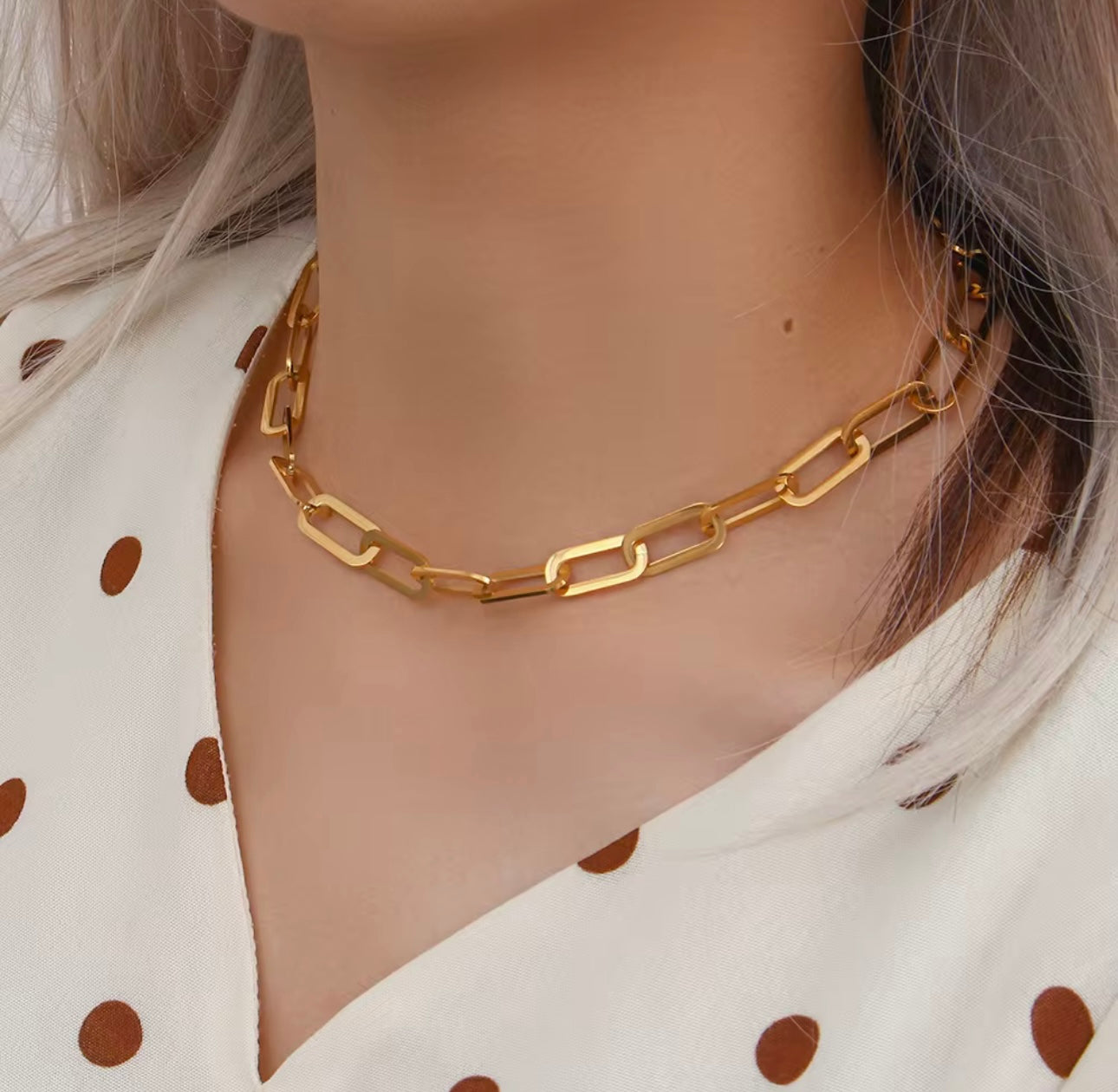 Link Up 18K Gold Vermeil Paperclip Necklace