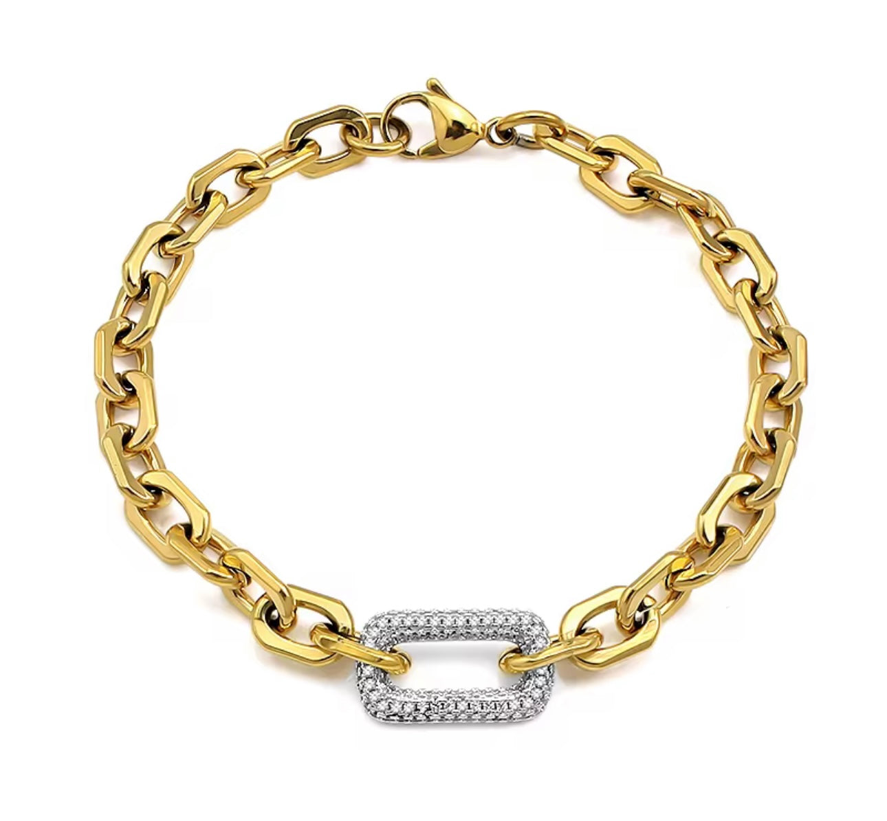 Alexa Link Gold Statement Necklace
