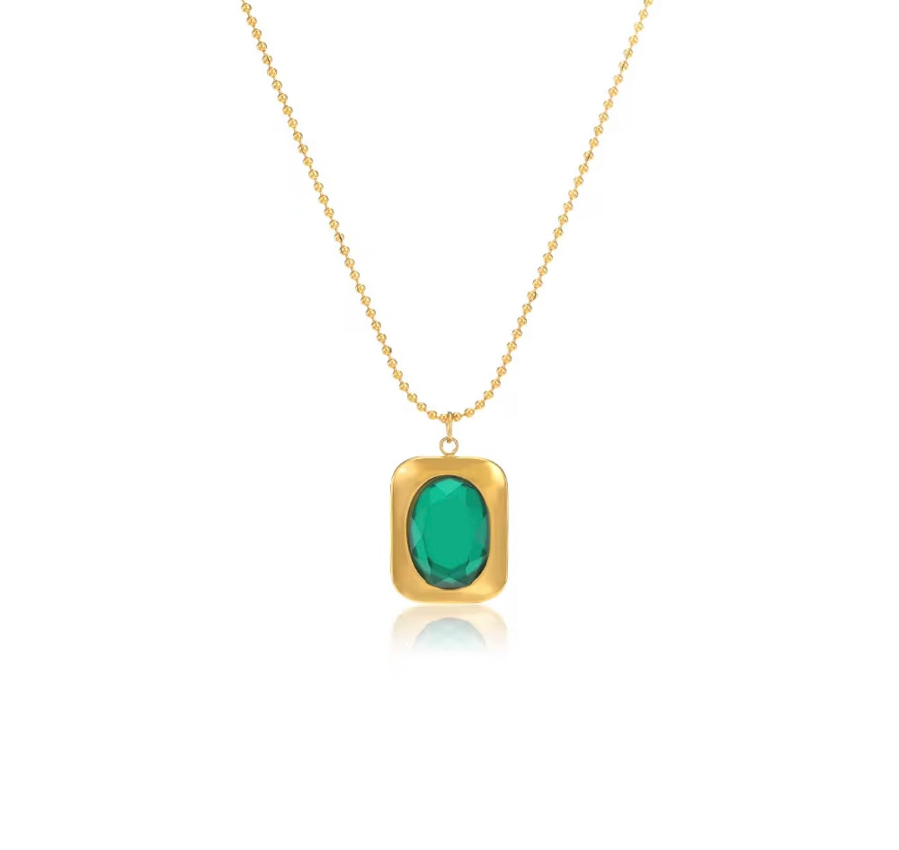 Lush Emerald Pendant Necklace