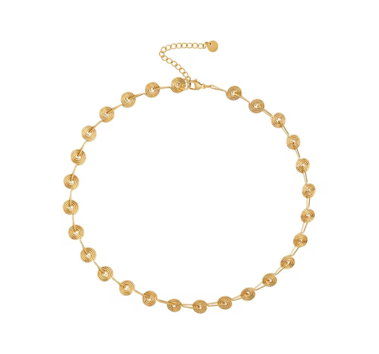 Amara Gold Spiral Necklace