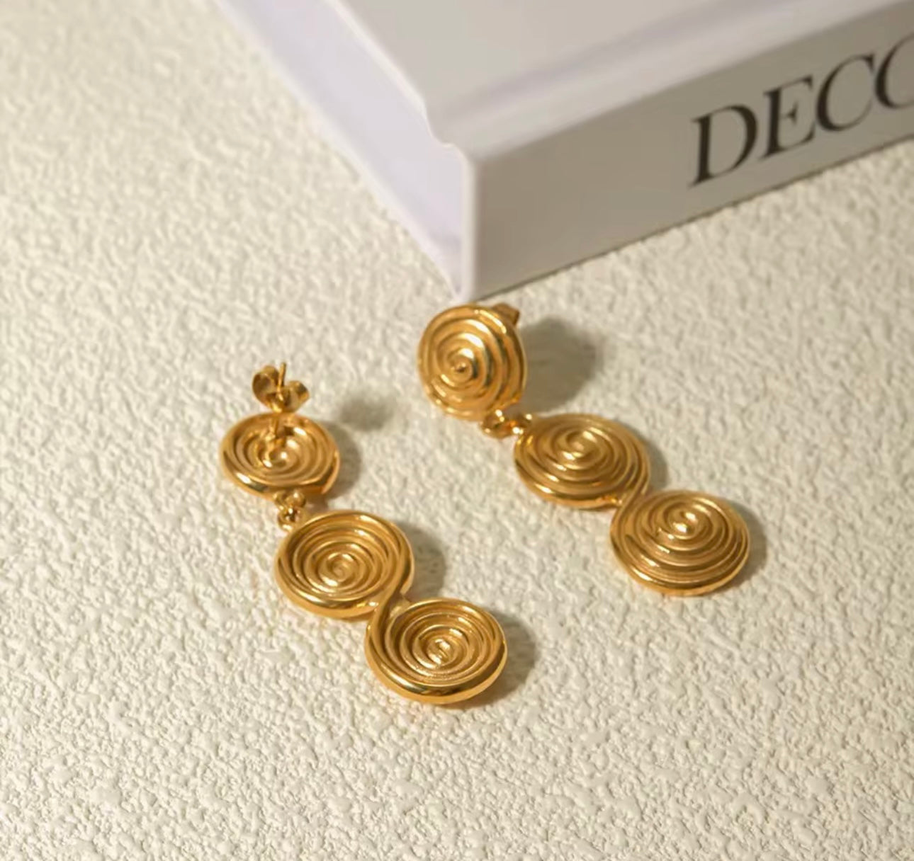 Spiral Statement Drop Earrings