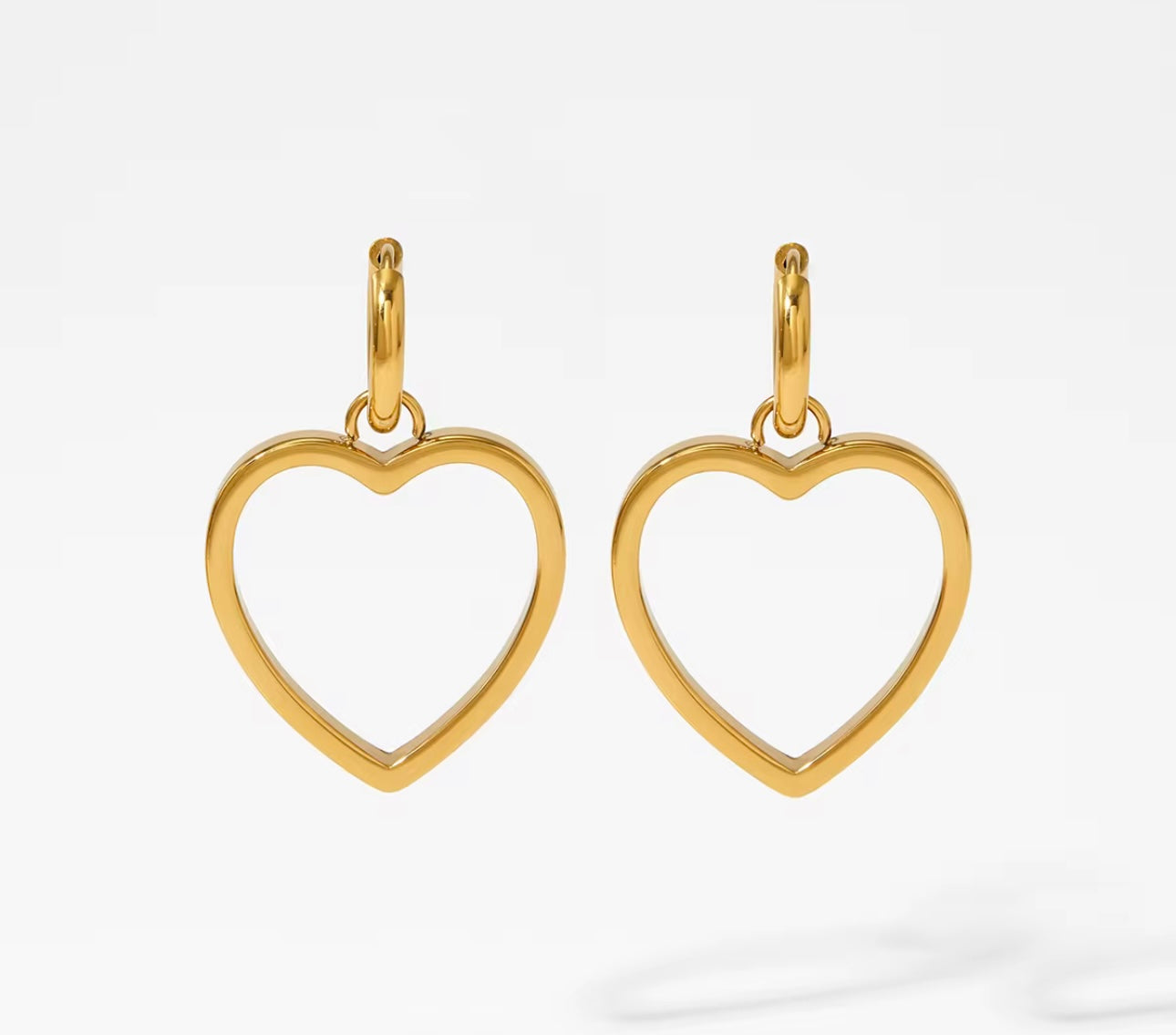 Luxe Love Gold Heart Hoop Earrings