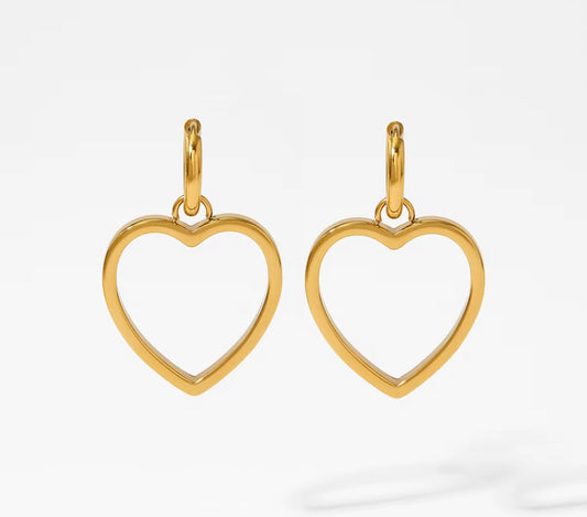 Luxe Love Gold Heart Hoop Earrings
