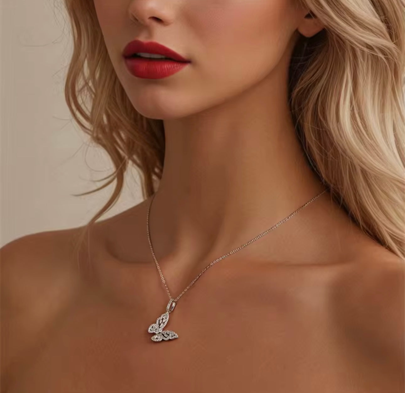 Whimsy Butterfly Pendant Necklace