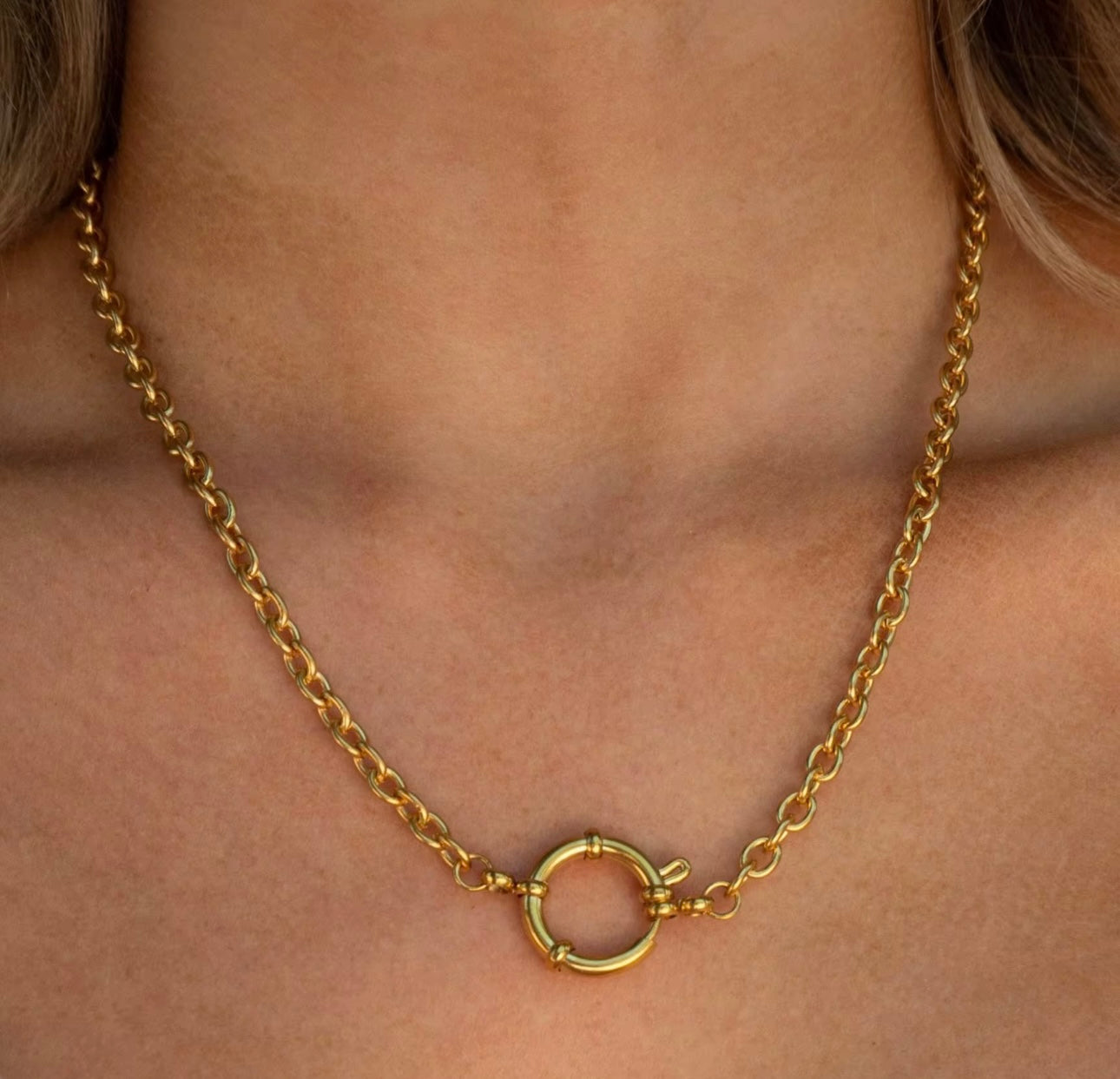 Gold Chain Necklace For Charms
