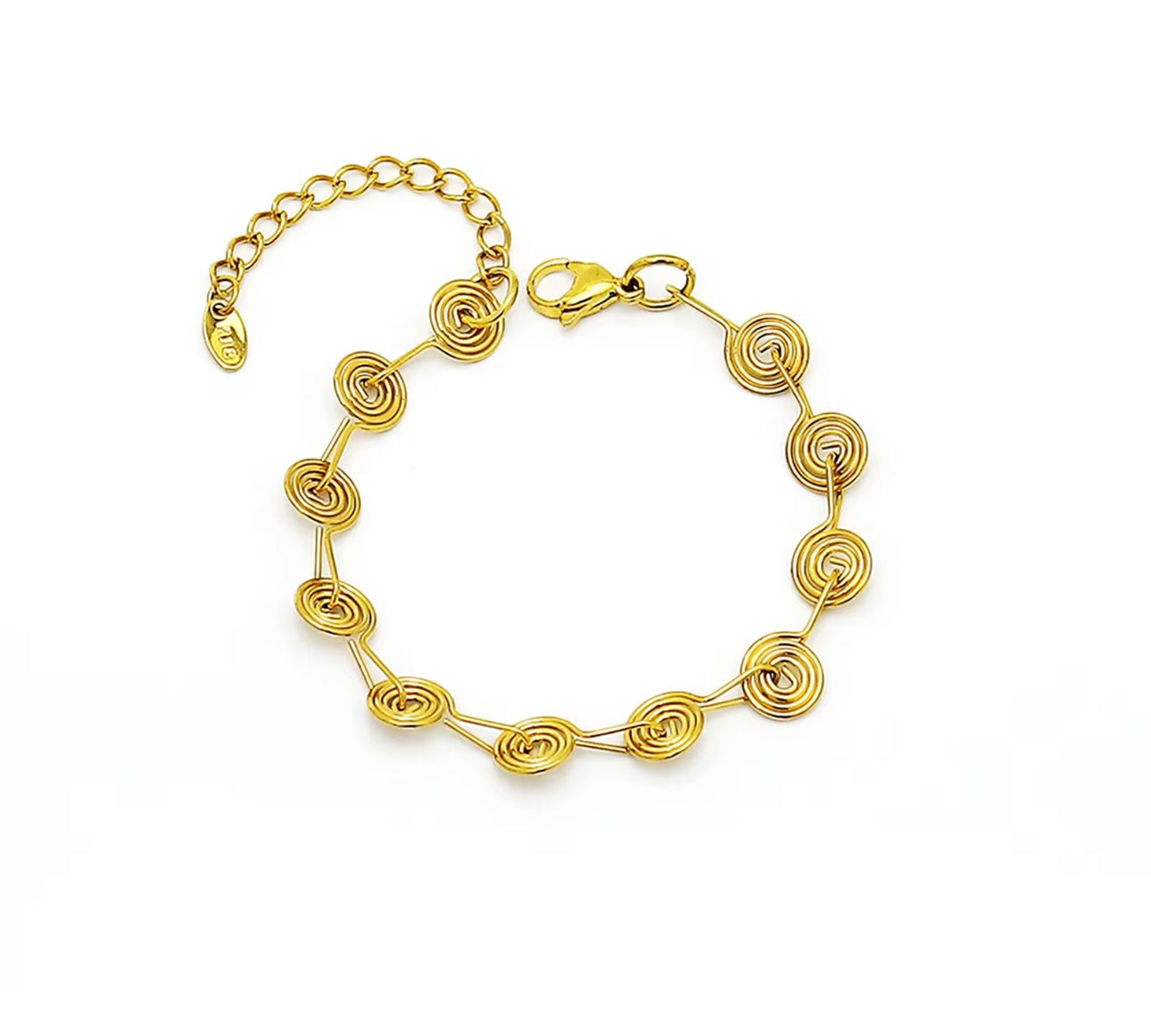 Amara Gold Spiral Bracelet