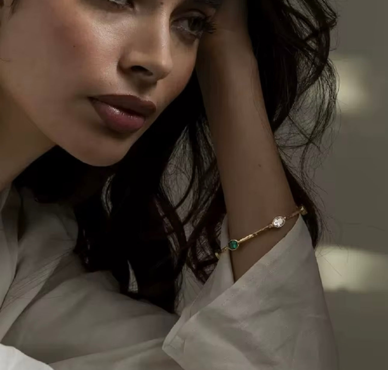 Green Onyx Cuff Bracelet