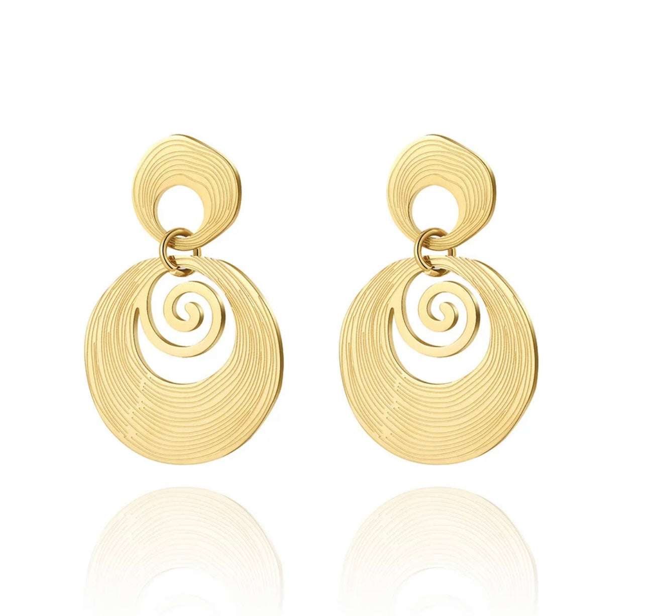Greek Spiral Statement Earrings