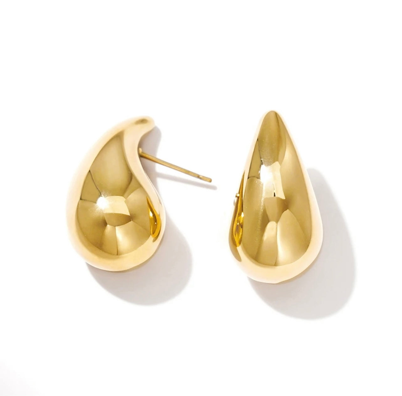 Teardrop Chunky Dome Earrings
