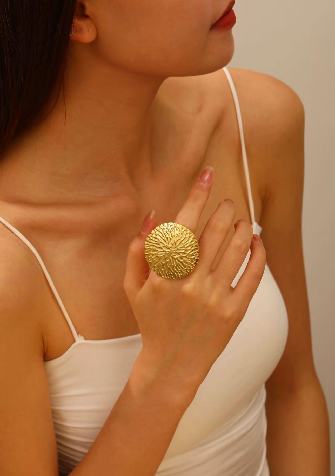 Timeless Gold Statement Ring