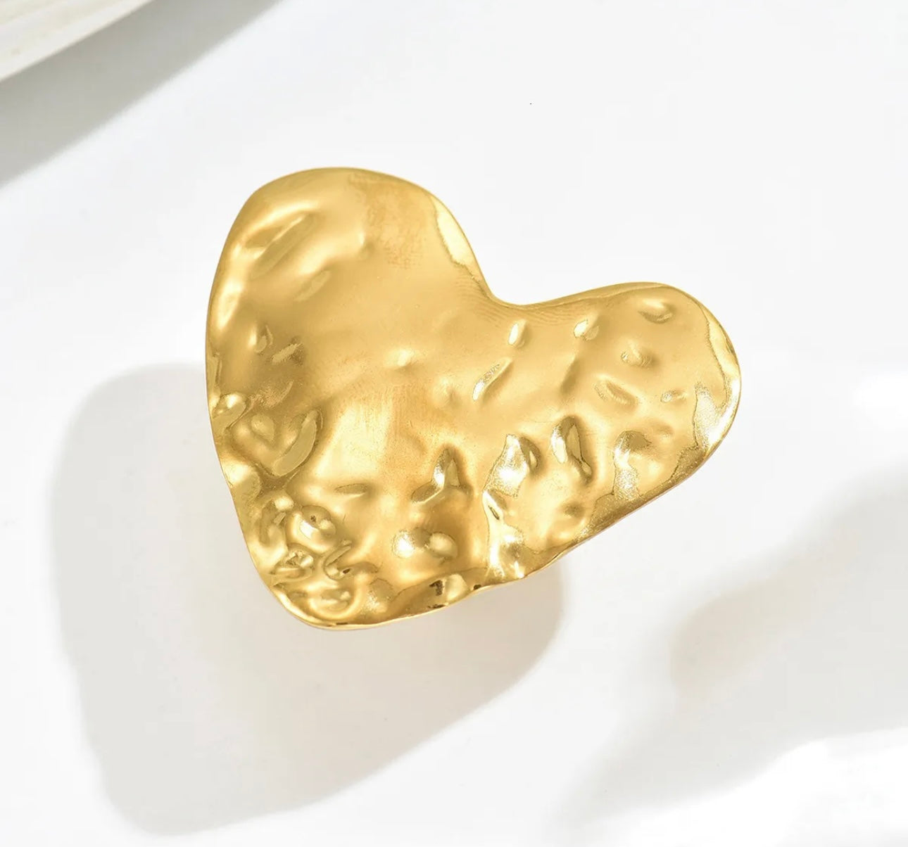 Heart Shaped Geometric Bold Statement Ring