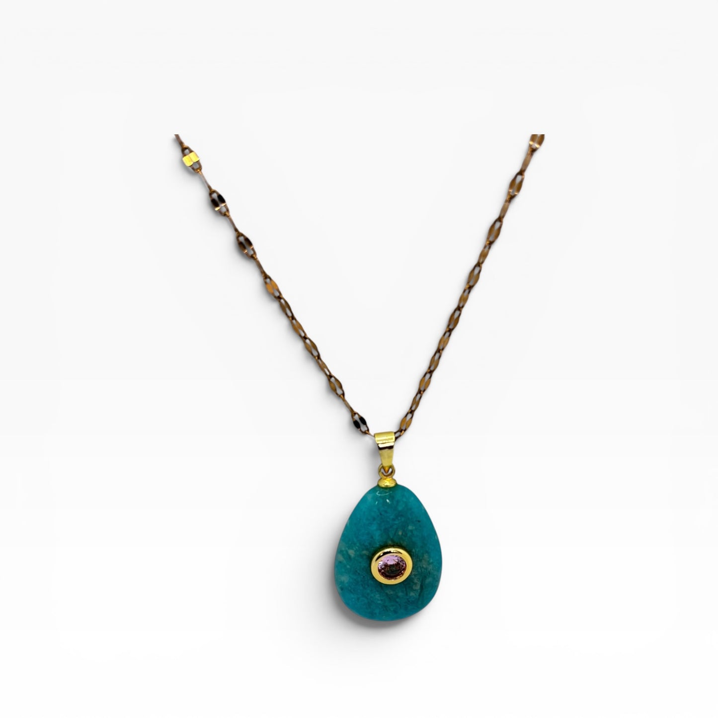 Harmony Aura Amazonite Pendant Necklace