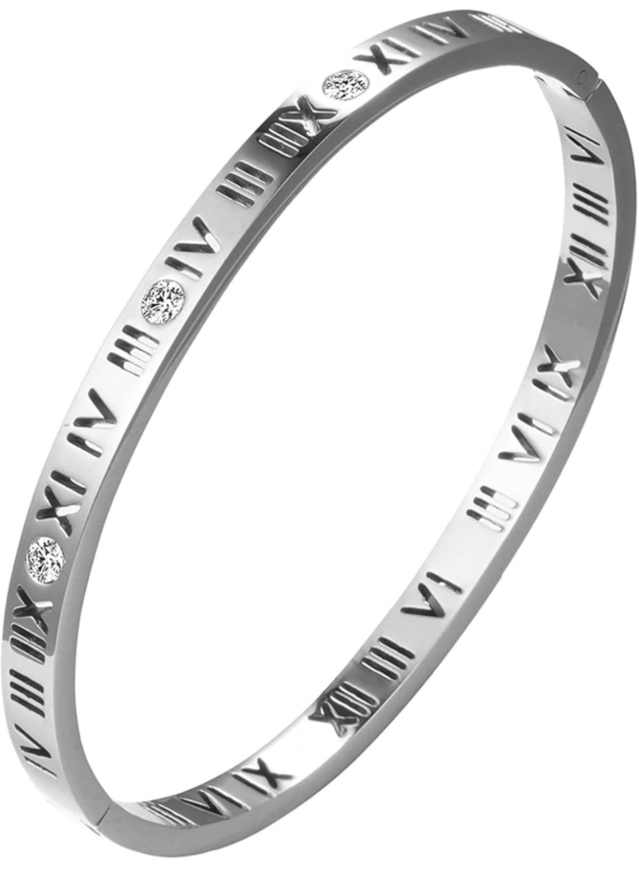 Numeral Cuff Bracelet - Silver
