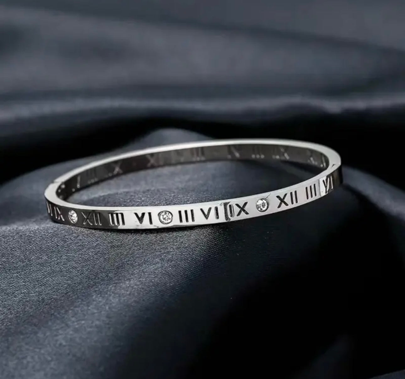 Numeral Cuff Bracelet - Silver