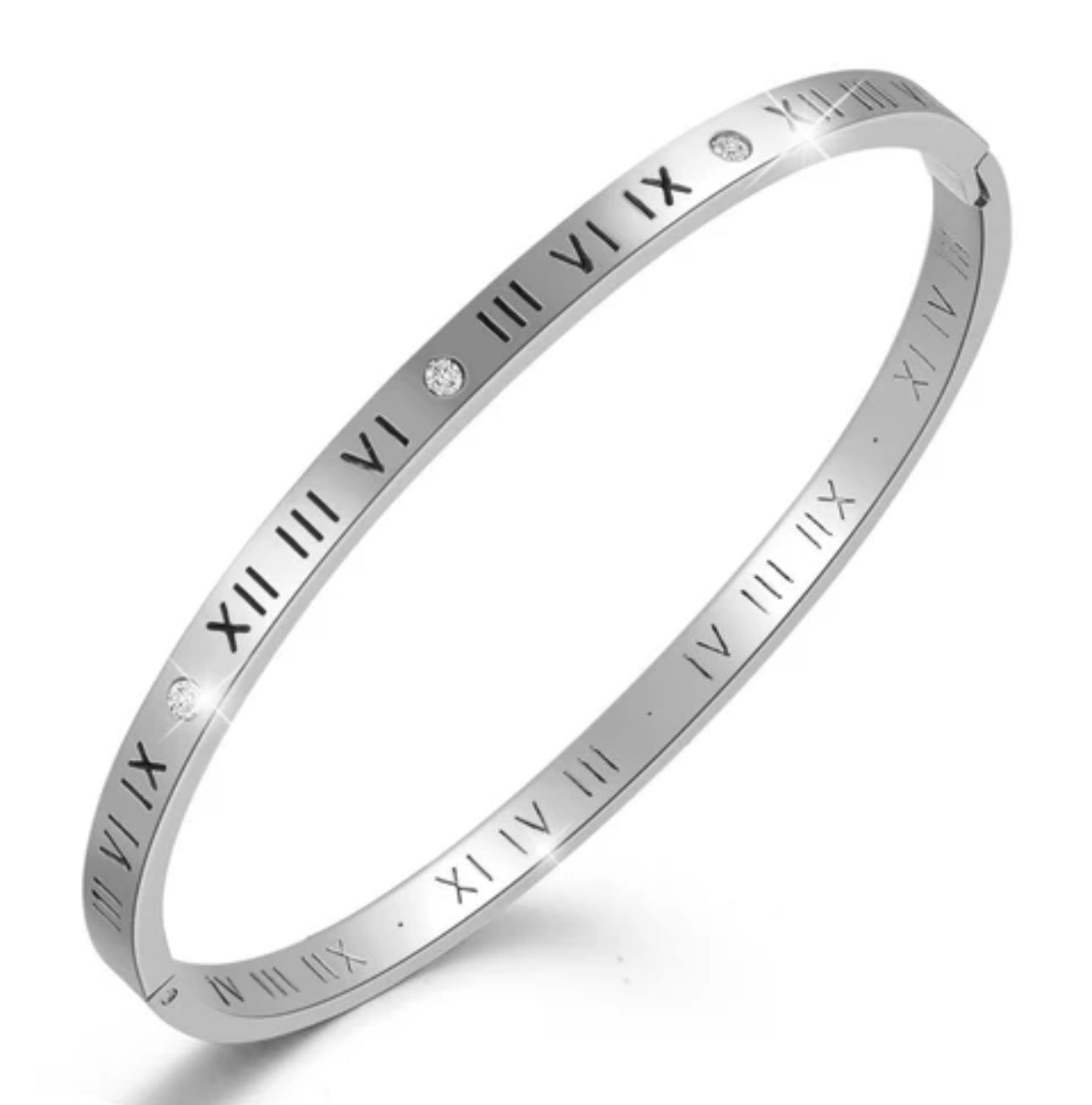 Numeral Cuff Bracelet - Silver