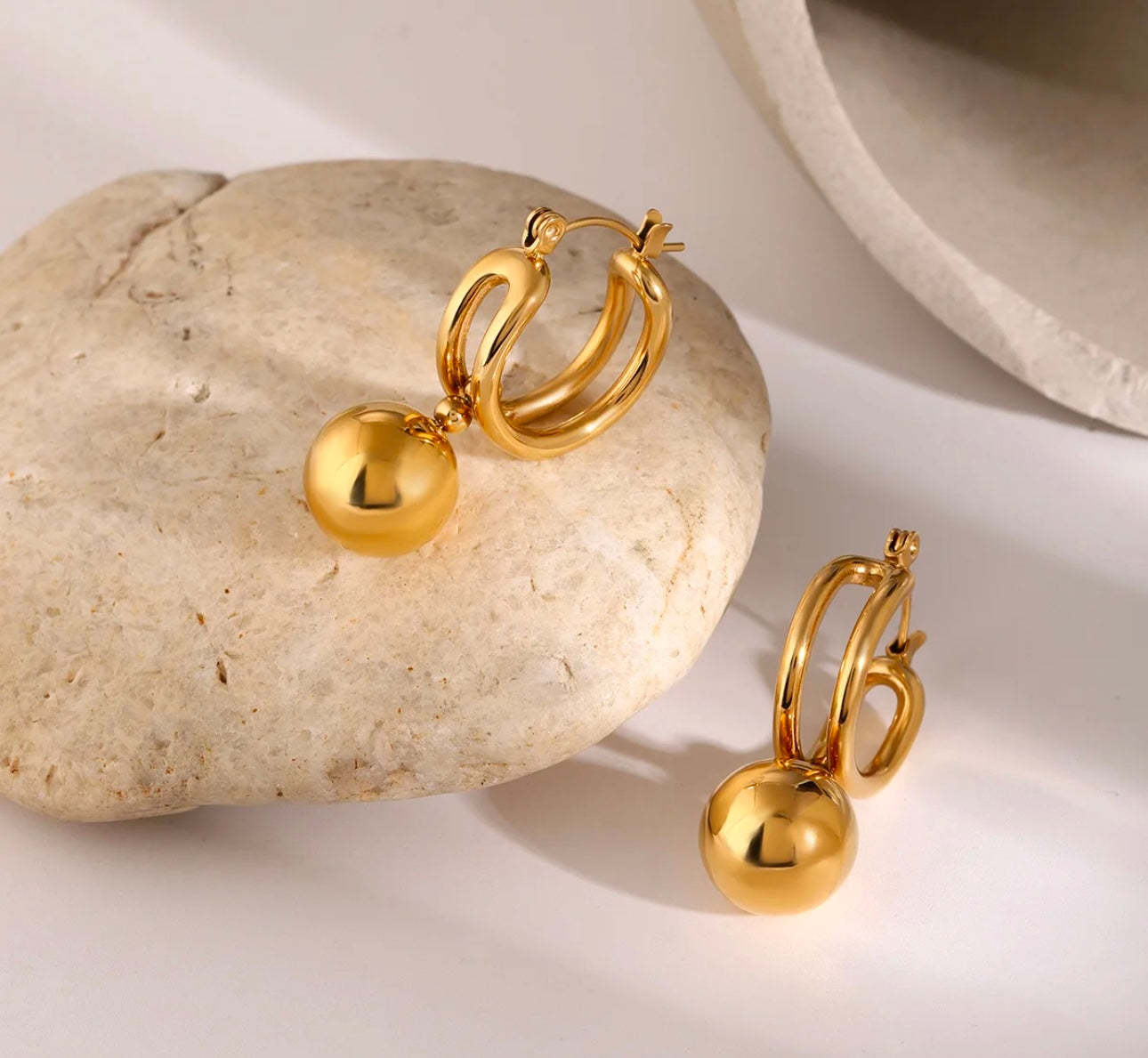 Elegant 18K Gold Plated Drop Earrings