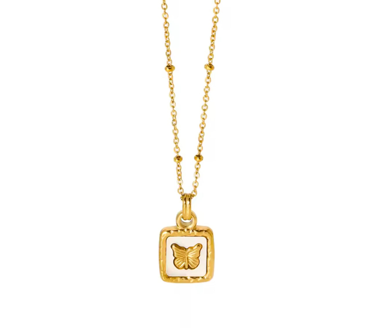 Hope Butterfly Gold Pendant Necklace