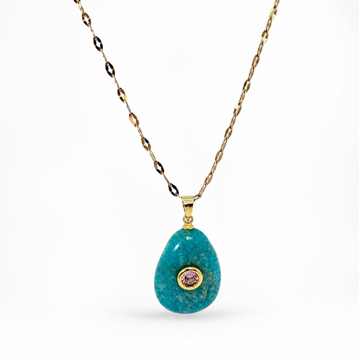 Harmony Aura Amazonite Pendant Necklace