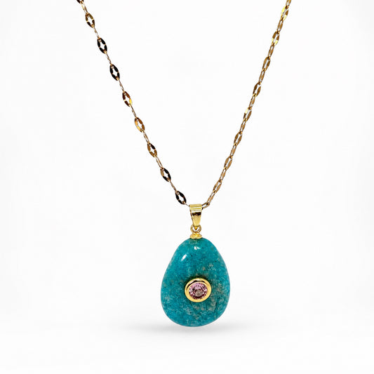 Harmony Aura Amazonite Pendant Necklace