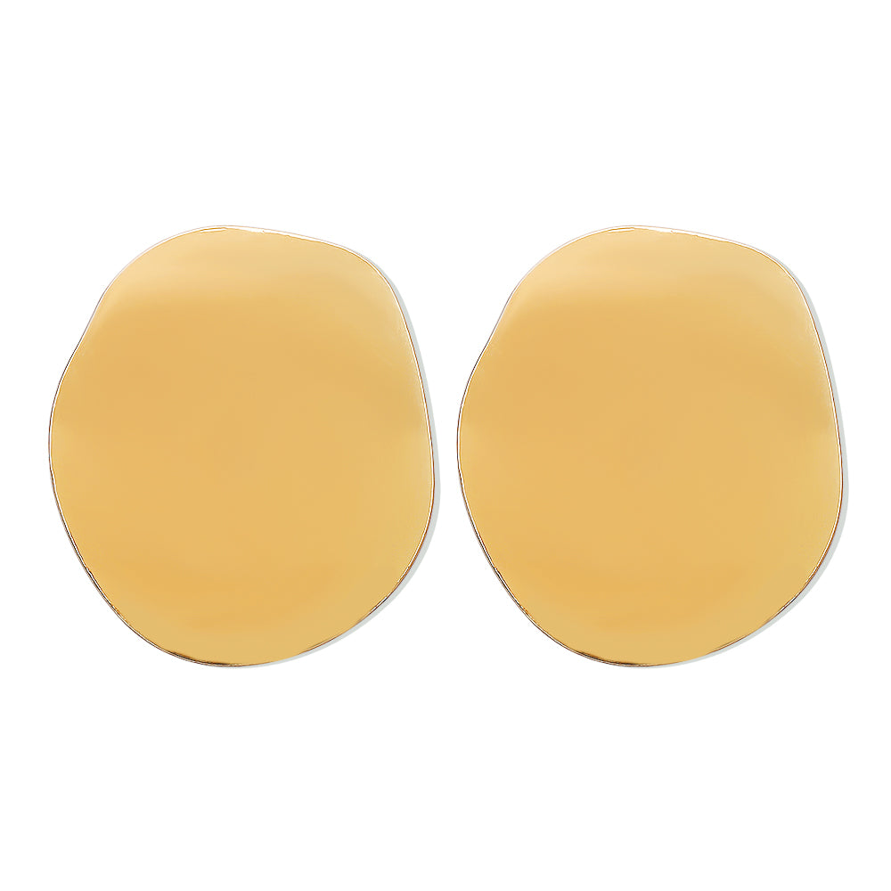 Round Stud Irregular Earrings