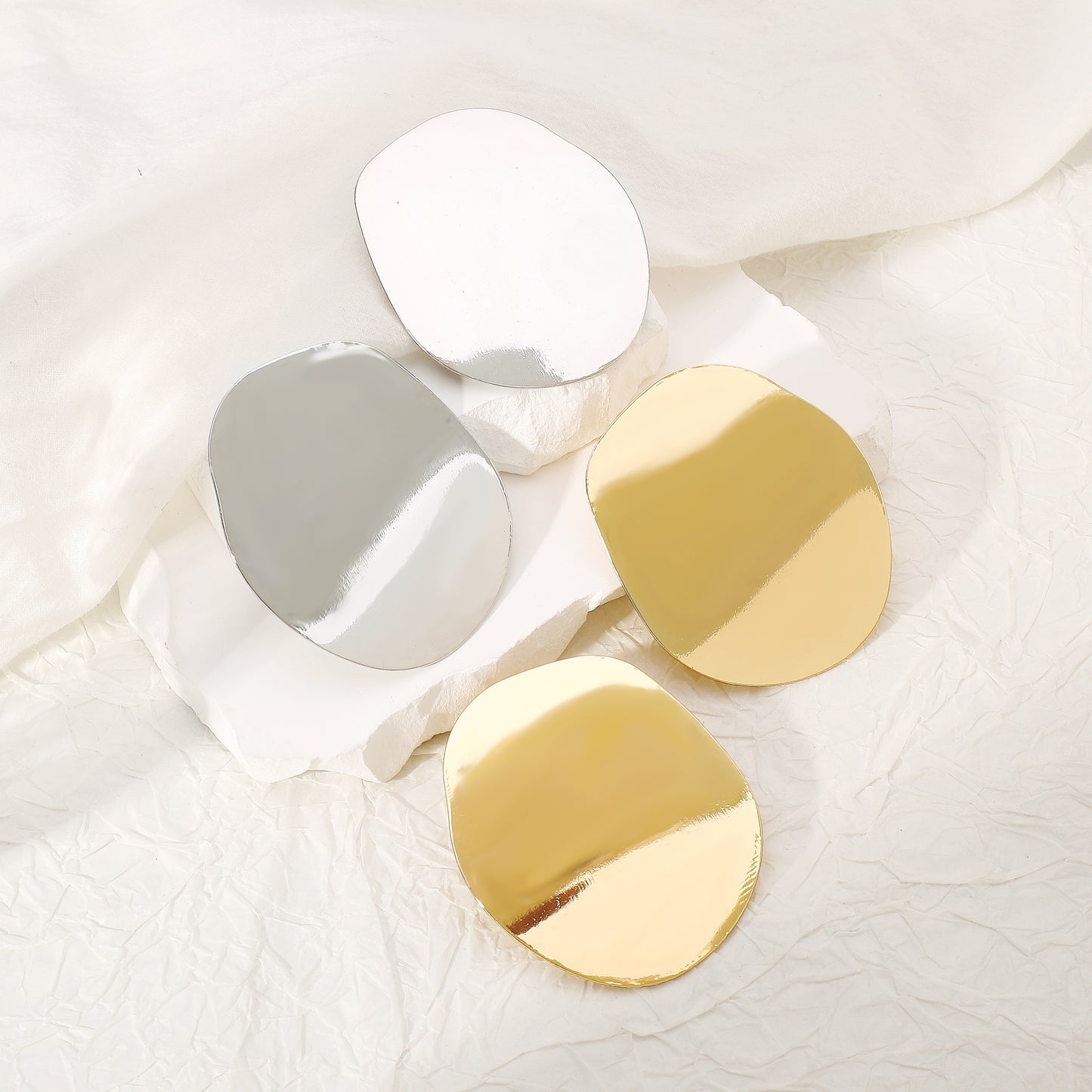 Round Stud Irregular Earrings