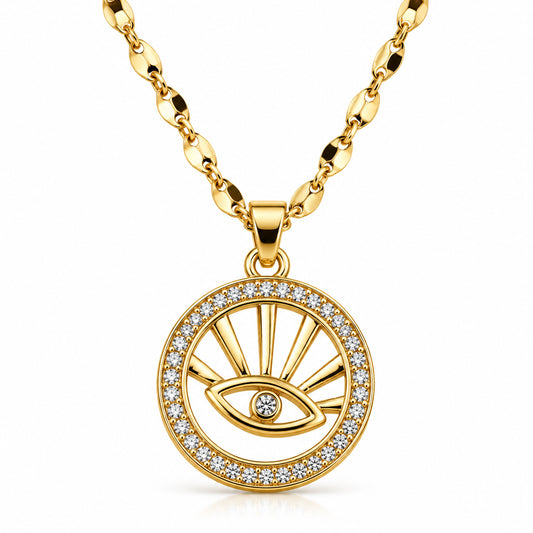 All Seeing Evil Eye Pendant Necklace