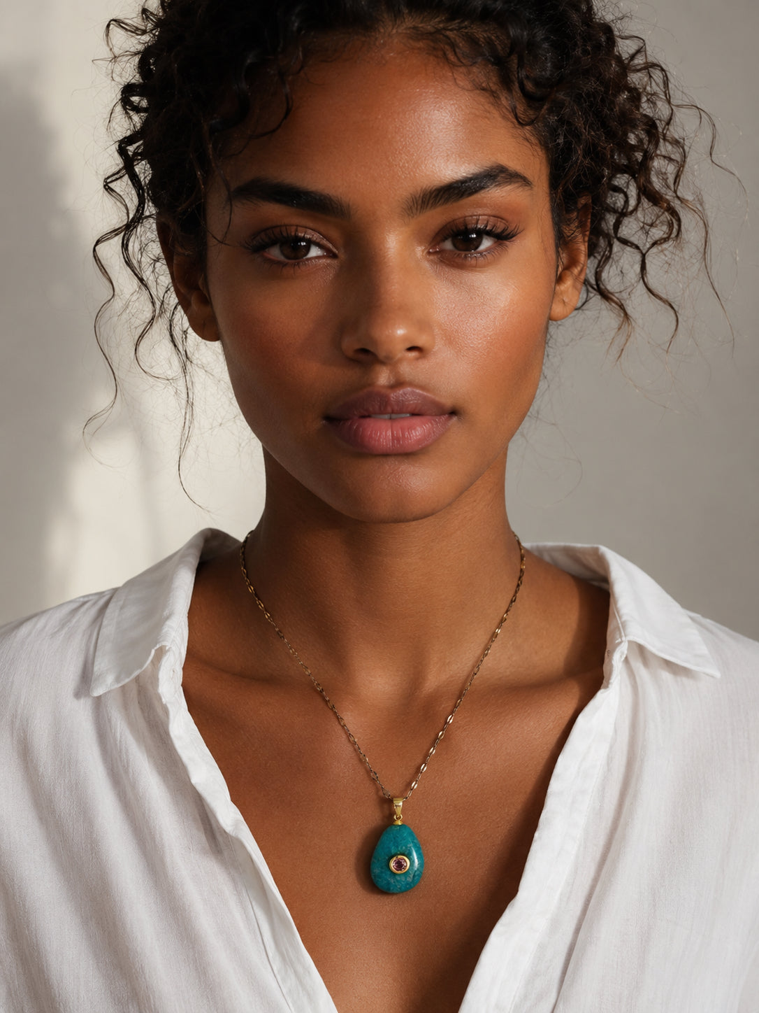 Harmony Aura Amazonite Pendant Necklace