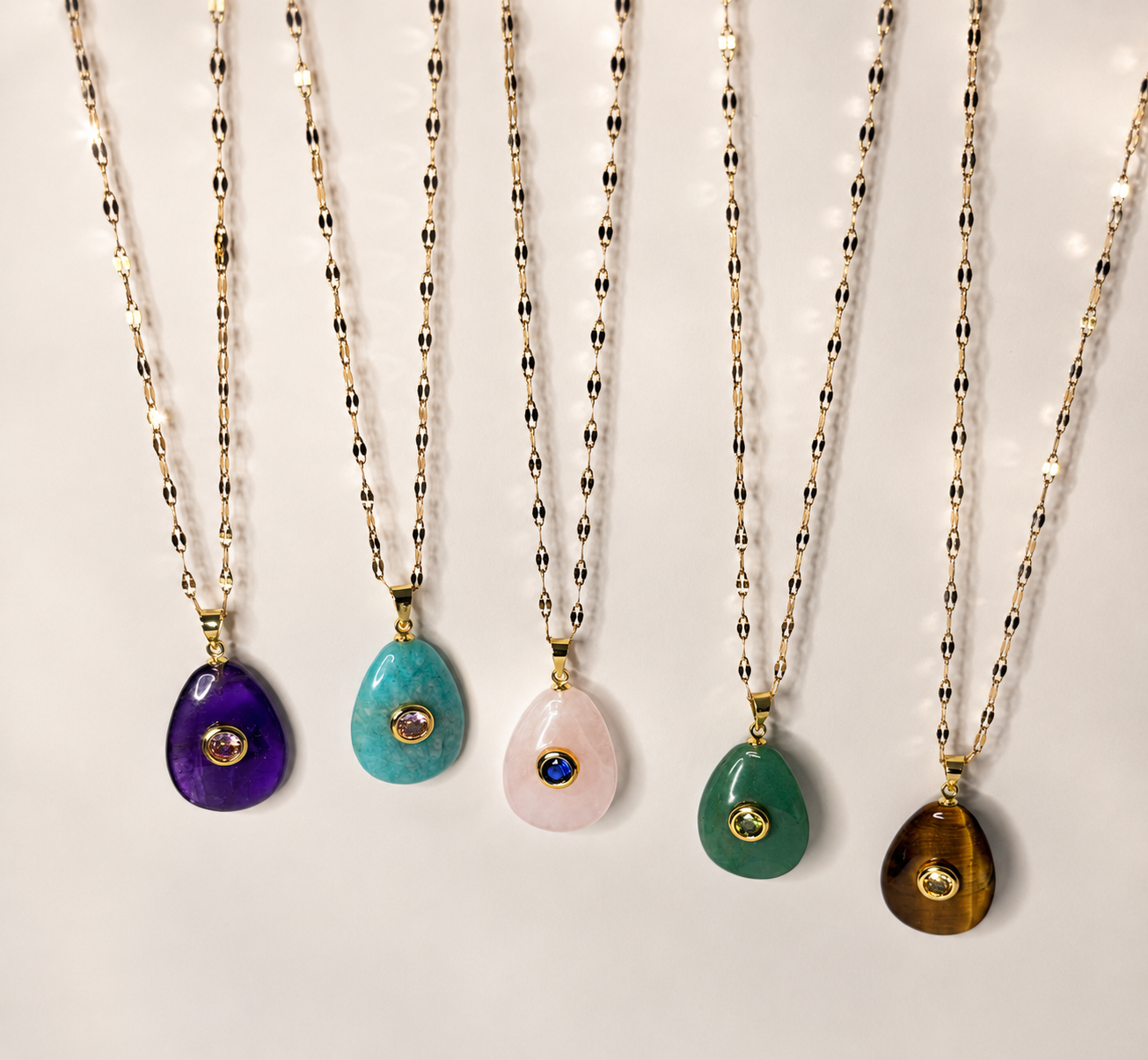 Jade Aura Amazonite Pendant Necklace