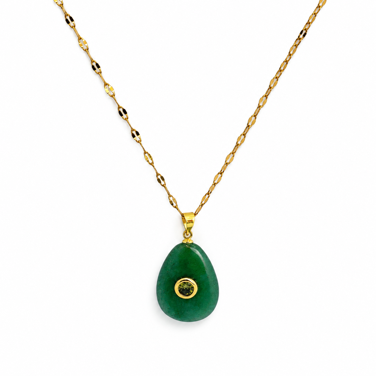 Jade Aura Amazonite Pendant Necklace