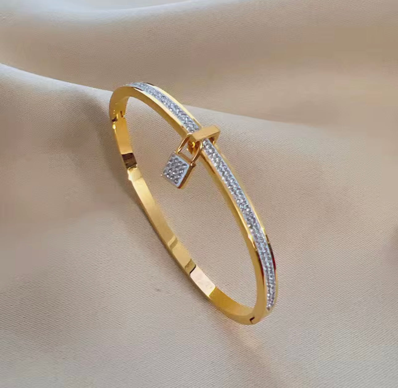 Luxe Glow Dainty Charm Bangle