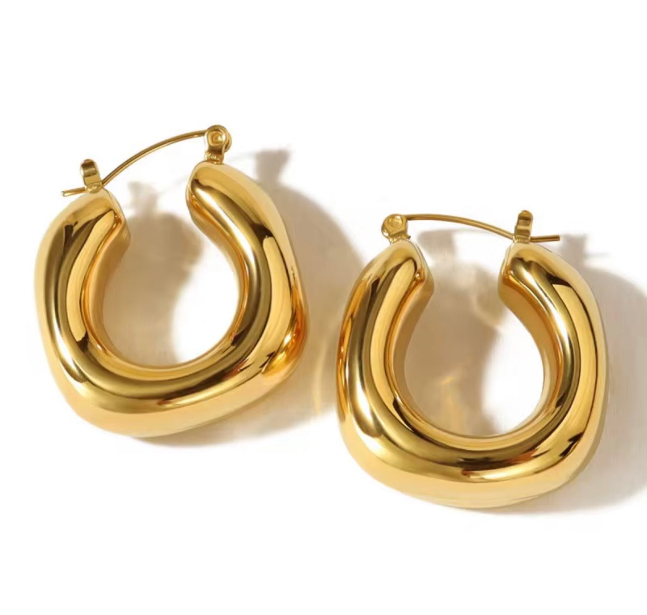 Sienna Chunky Hoop Earrings – Gold & Silver