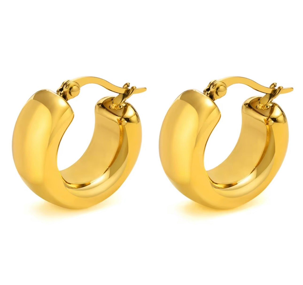 Sienna Chunky Hoop Earrings – Gold & Silver