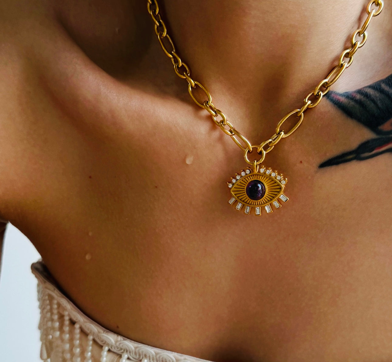 Lucky Eye Vintage Necklace