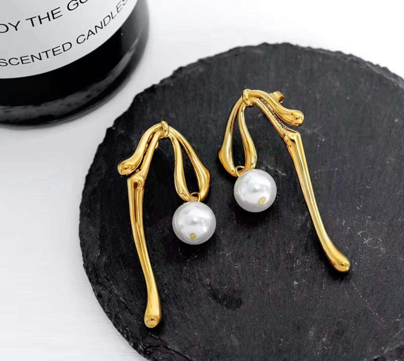 RiRi Bow Tie Pearl Drop Earrings