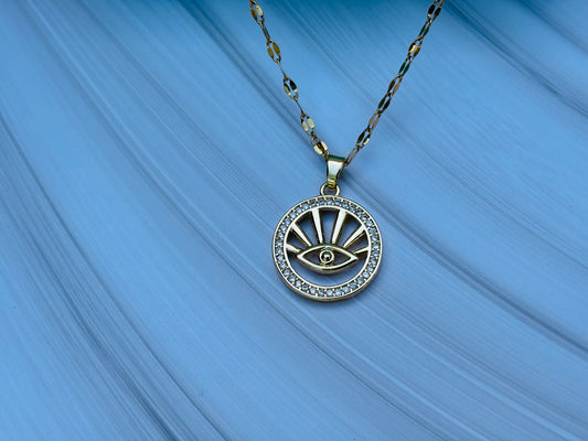 All Seeing Evil Eye Pendant Necklace