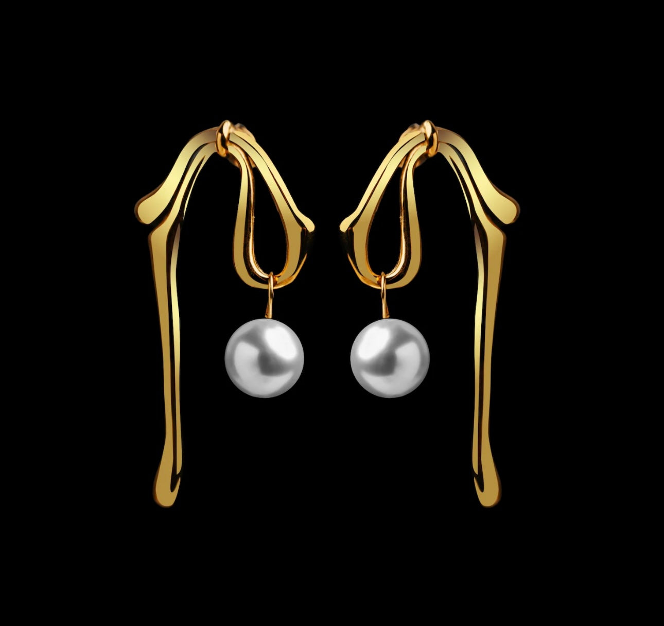 RiRi Bow Tie Pearl Drop Earrings