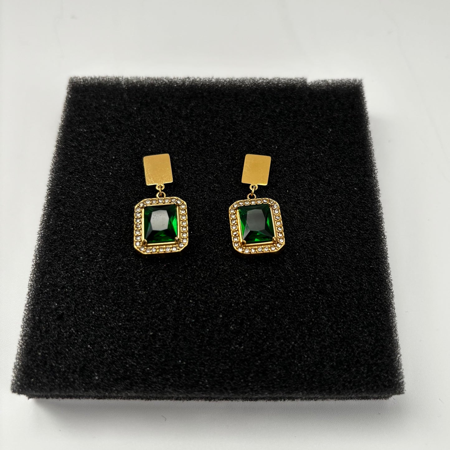 Emerald Green Drop Earrings