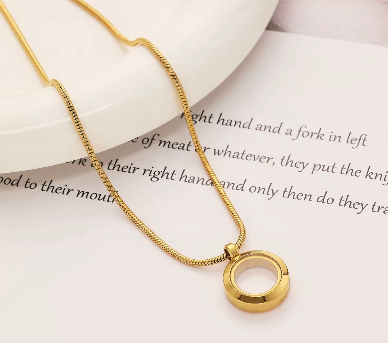 Forever Circle Gold Necklace