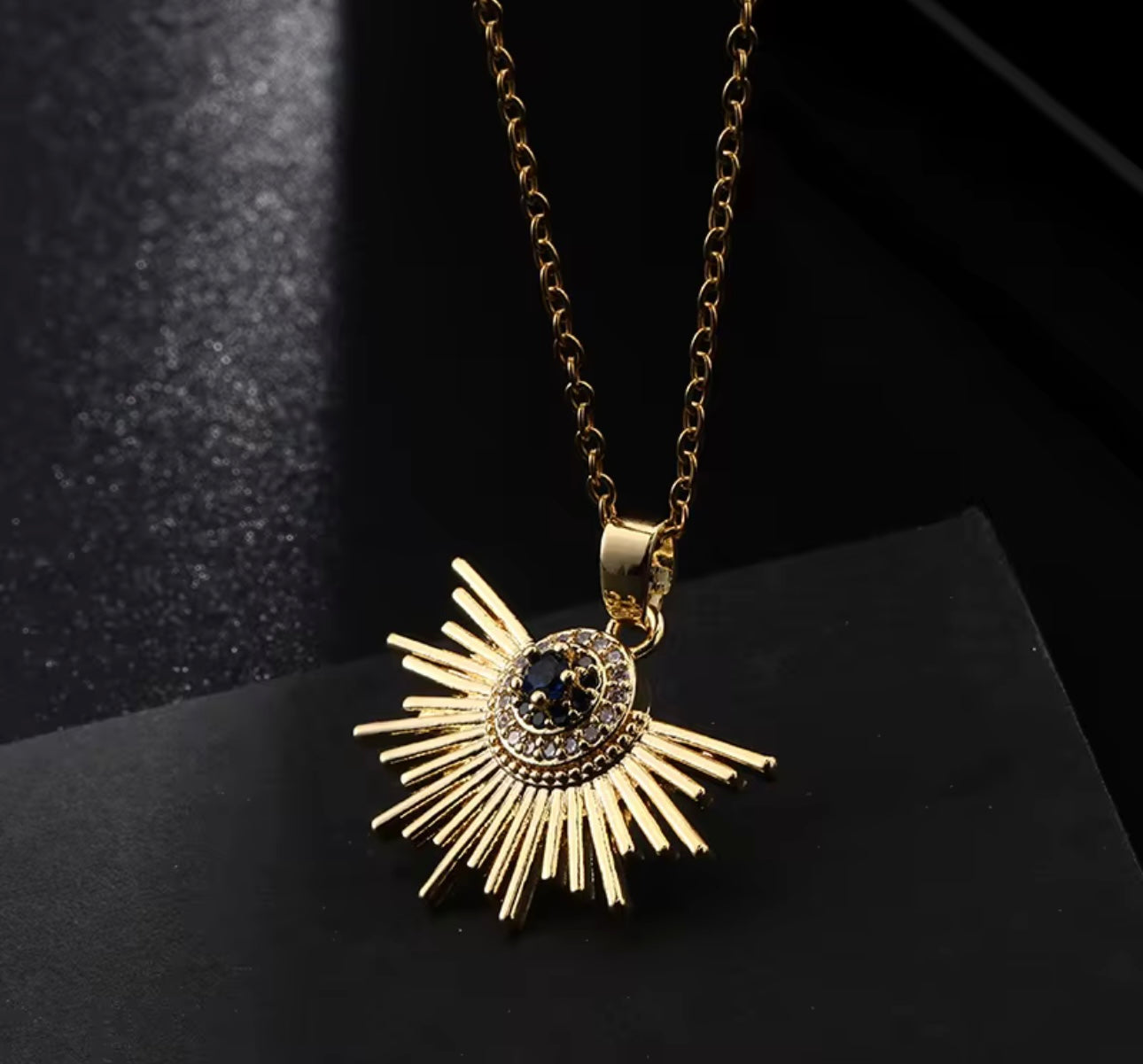 Estella Sunburst Evil Eye Protection Necklace